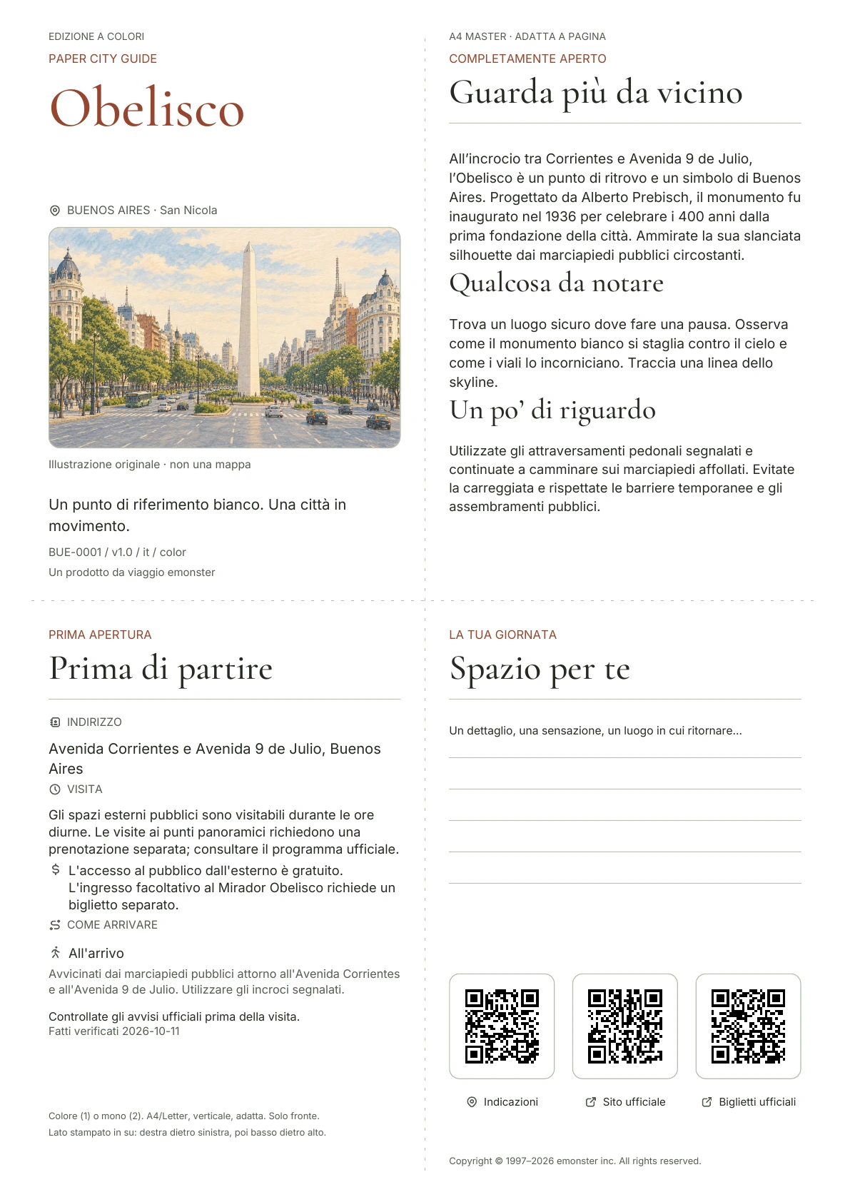 Copertina reale della guida Obelisco · Edizione a colori