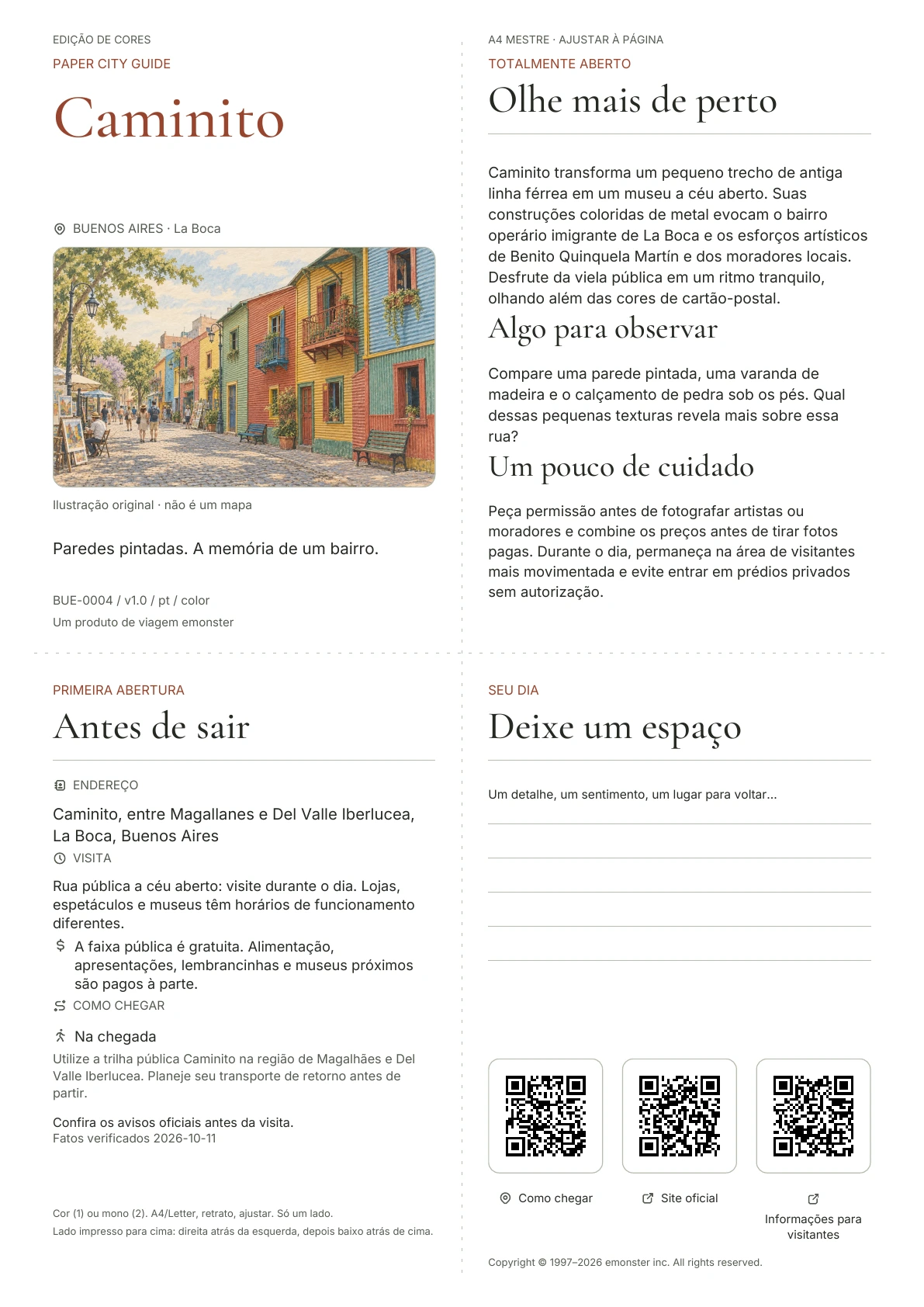 Capa real do guia Caminito · Edição colorida