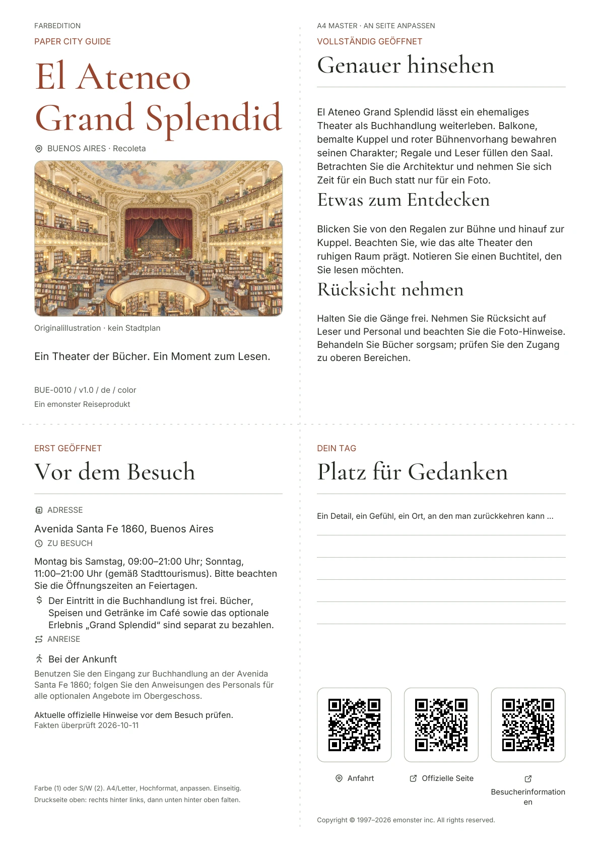 Tatsächliches Titelblatt: El Ateneo Grand Splendid · Farbausgabe
