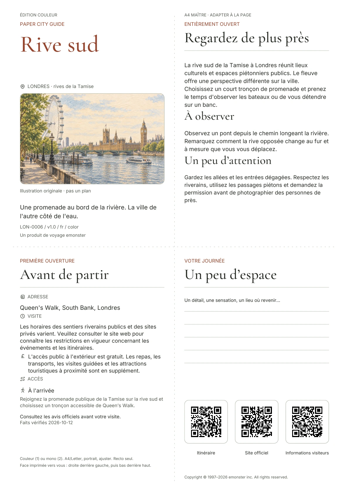 Couverture réelle du guide Rive sud · Édition couleur
