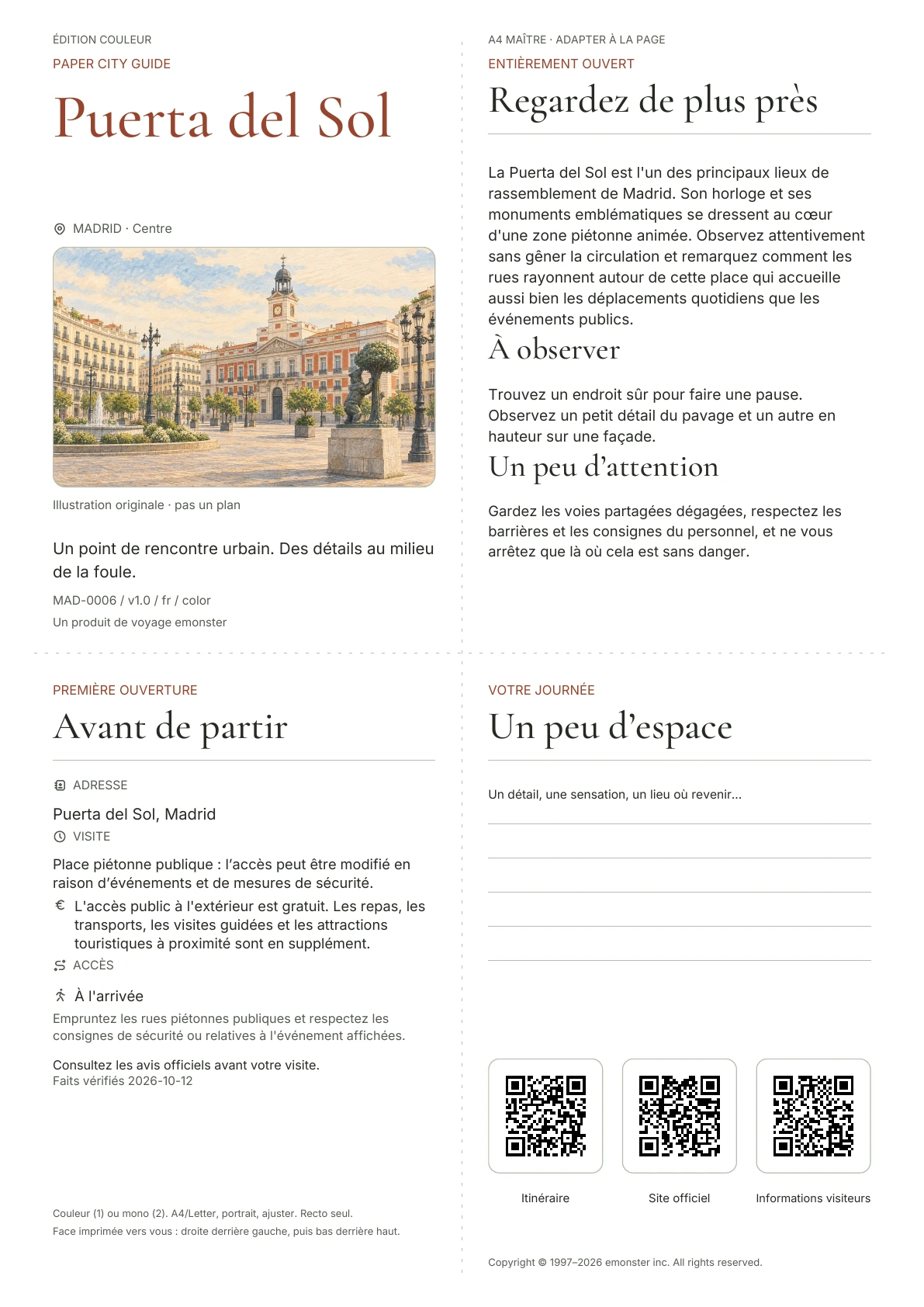 Couverture réelle du guide Puerta del Sol · Édition couleur