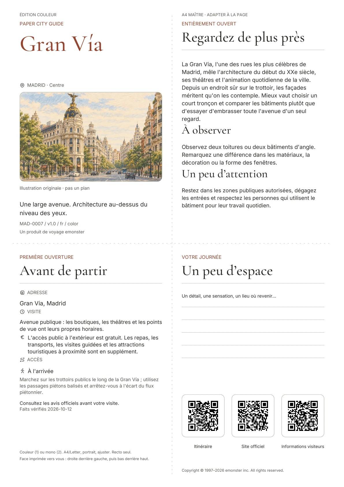 Couverture réelle du guide Gran Vía · Édition couleur