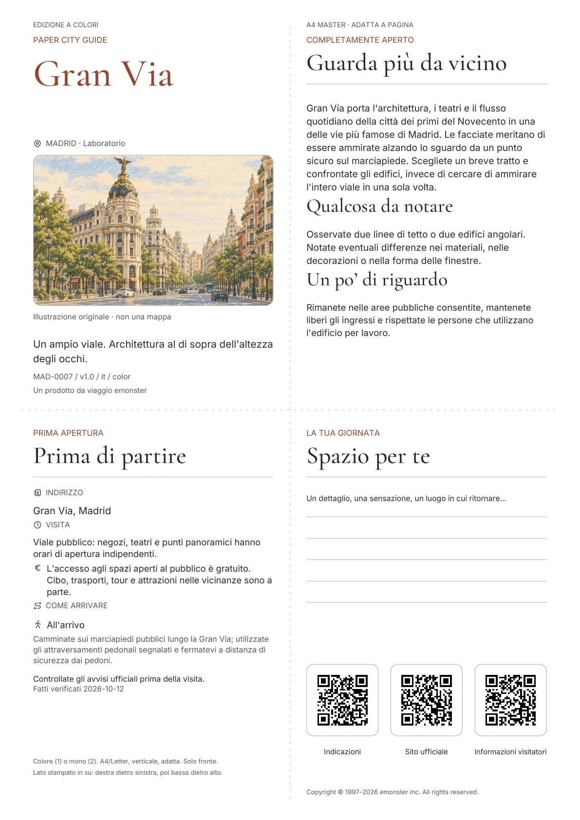 Copertina reale della guida Gran Via · Edizione a colori