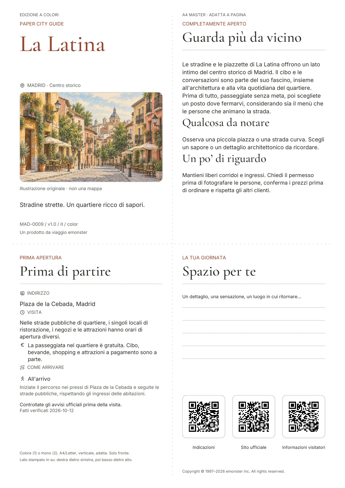 Copertina reale della guida La Latina · Edizione a colori