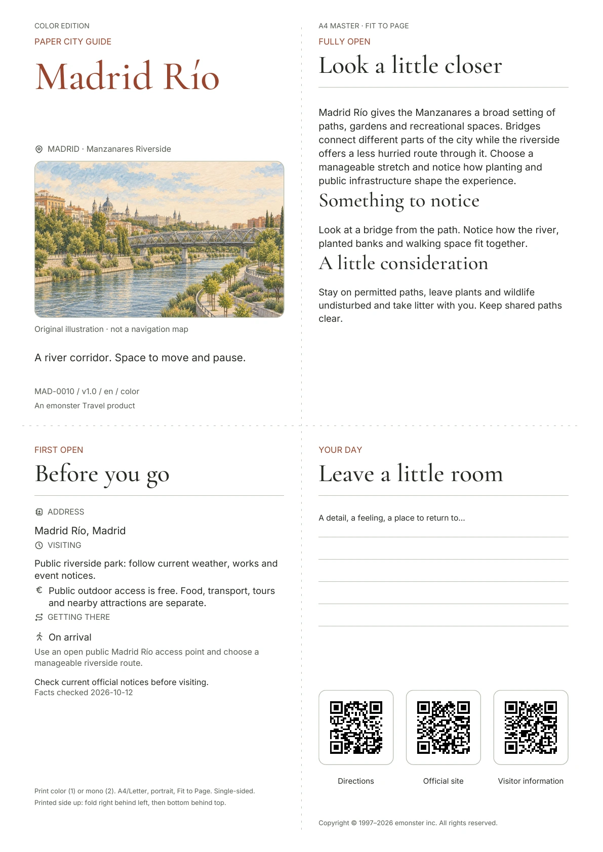 Actual Madrid Río guide cover · Color edition