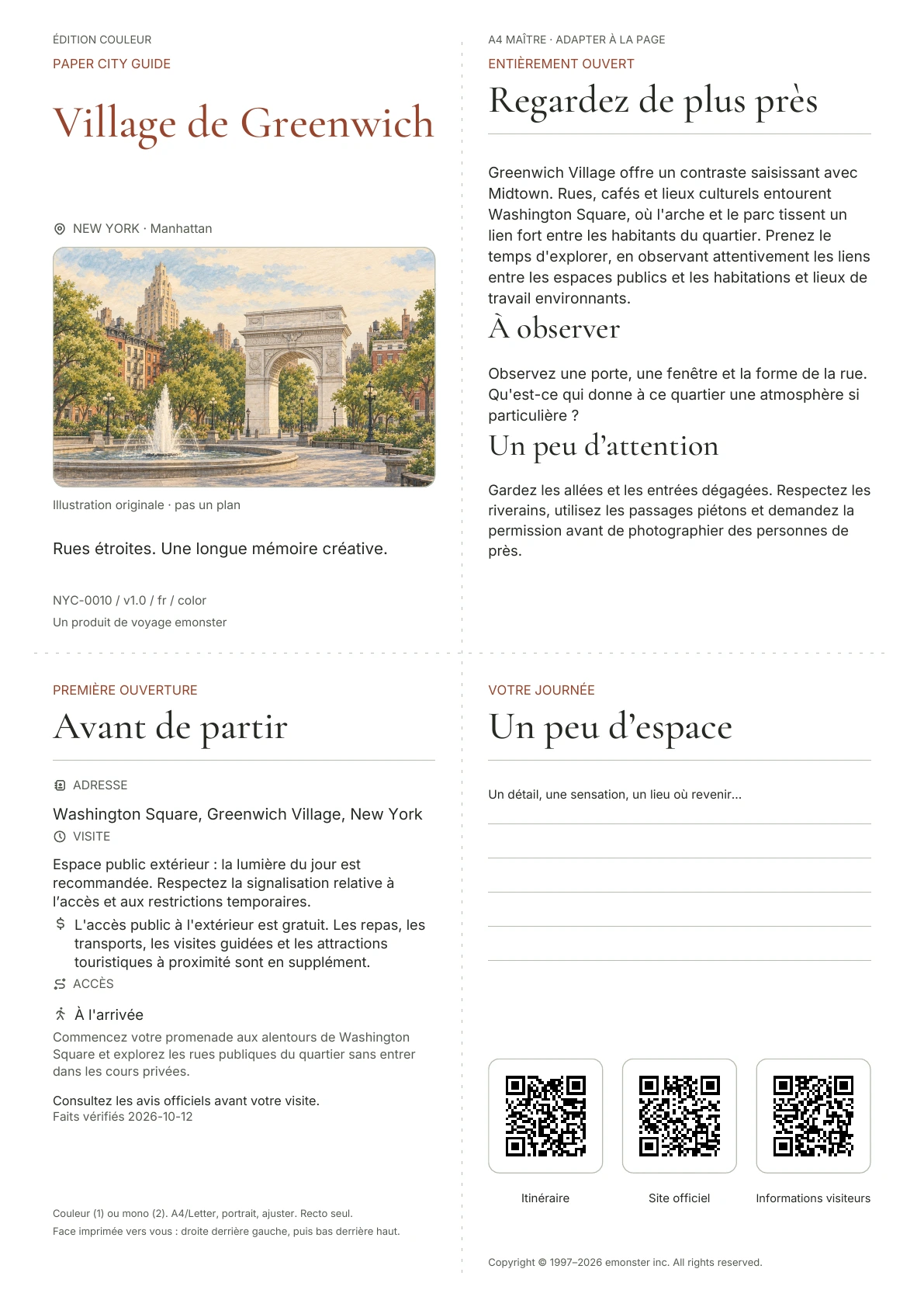 Couverture réelle du guide Village de Greenwich · Édition couleur