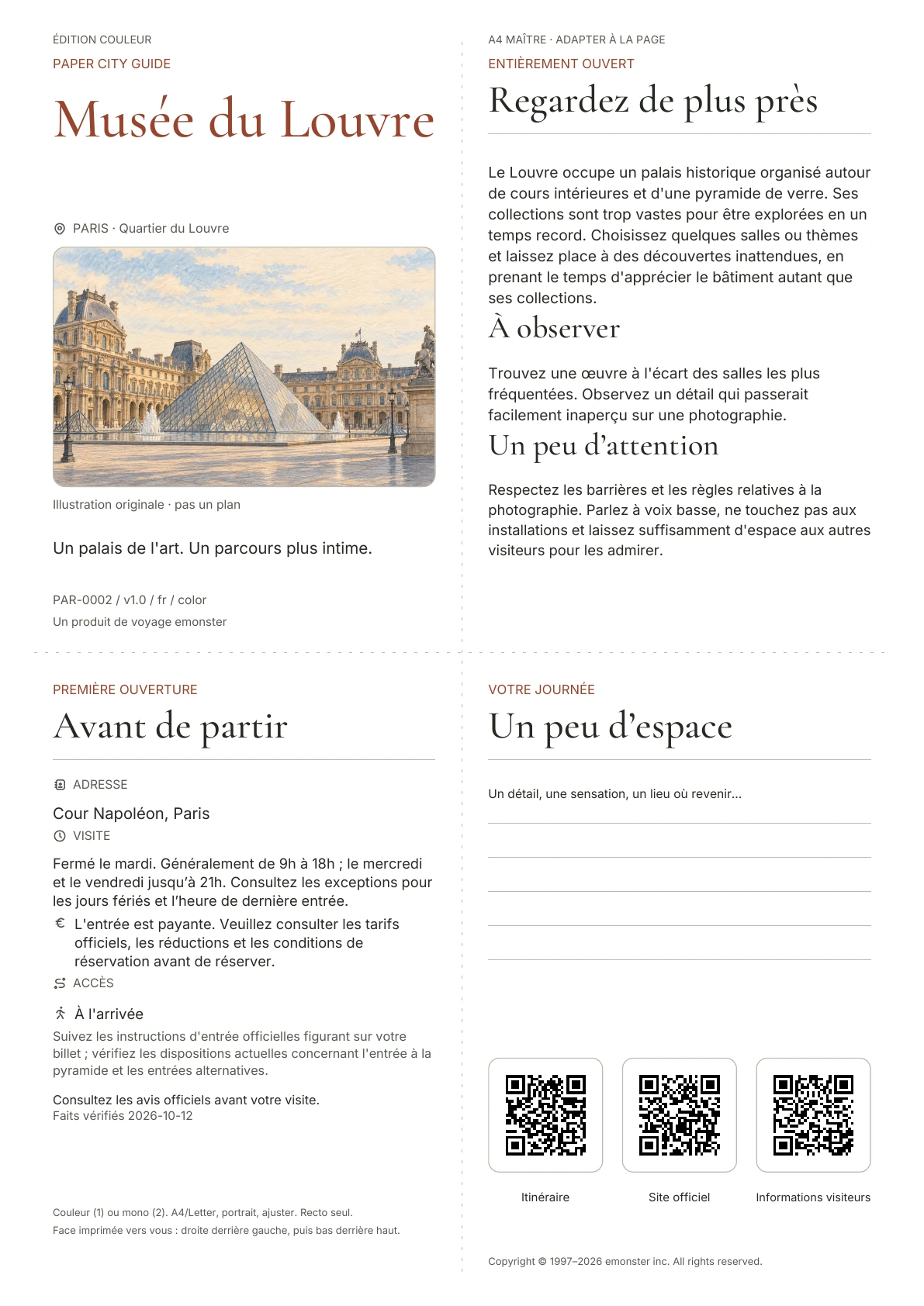 Couverture réelle du guide Musée du Louvre · Édition couleur