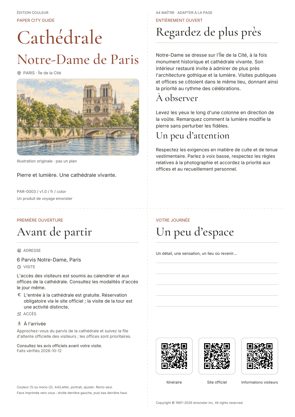 Couverture réelle du guide Cathédrale Notre-Dame de Paris · Édition couleur