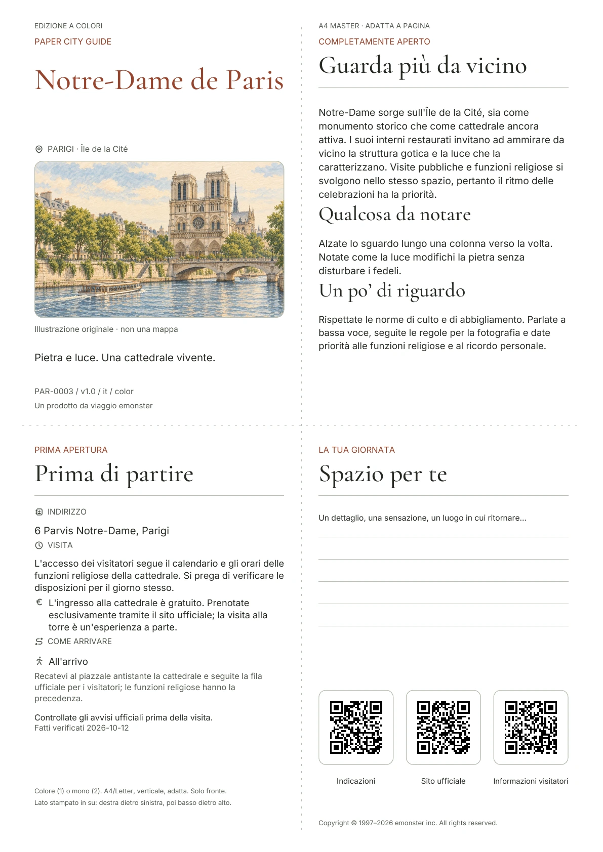 Copertina reale della guida Notre-Dame de Paris · Edizione a colori