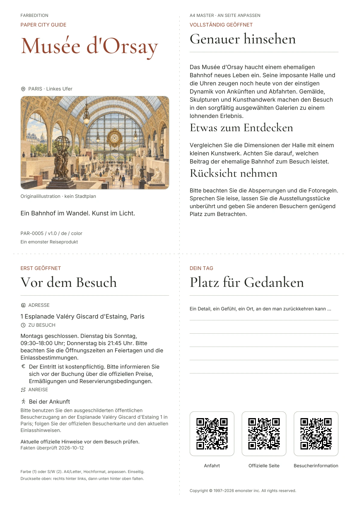 Tatsächliches Titelblatt: Musée d'Orsay · Farbausgabe