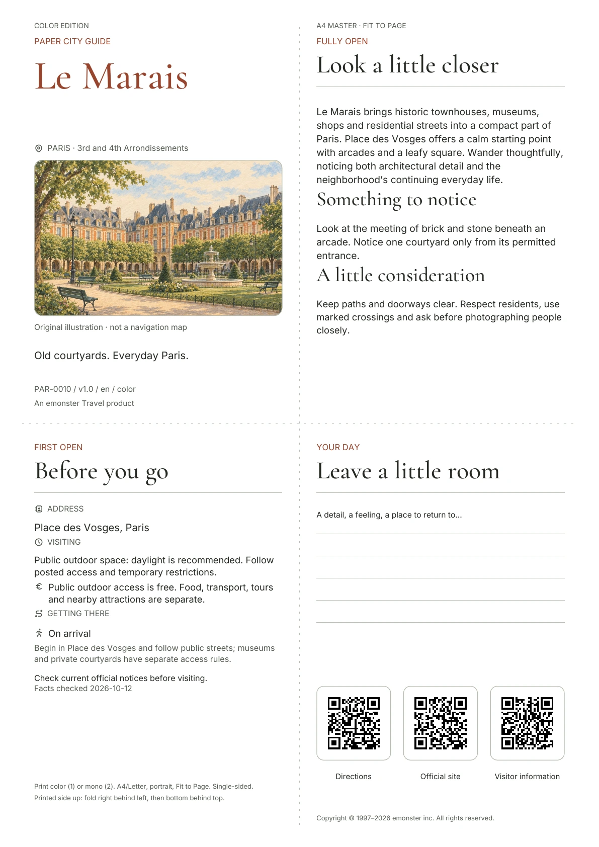 Actual Le Marais guide cover · Color edition