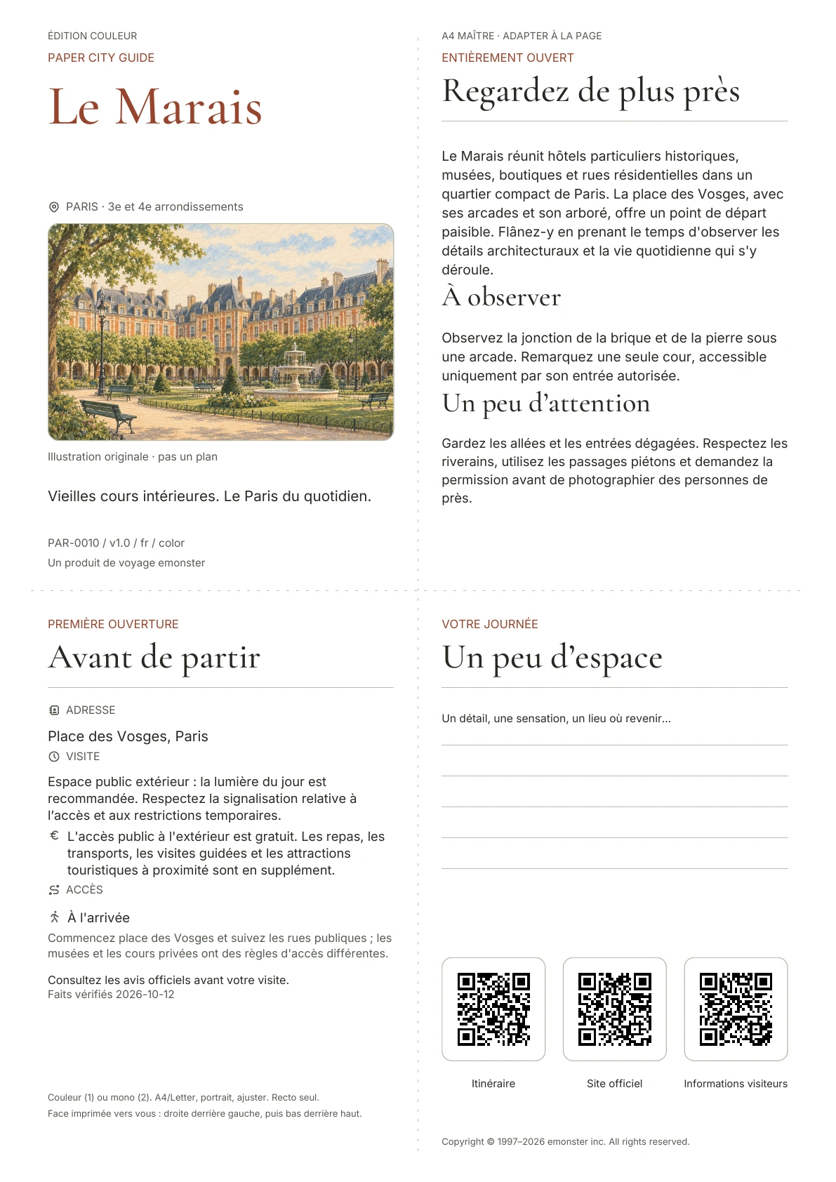Couverture réelle du guide Le Marais · Édition couleur