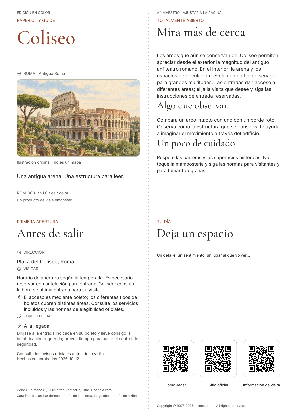 Portada real de la guía Coliseo · Edición en color