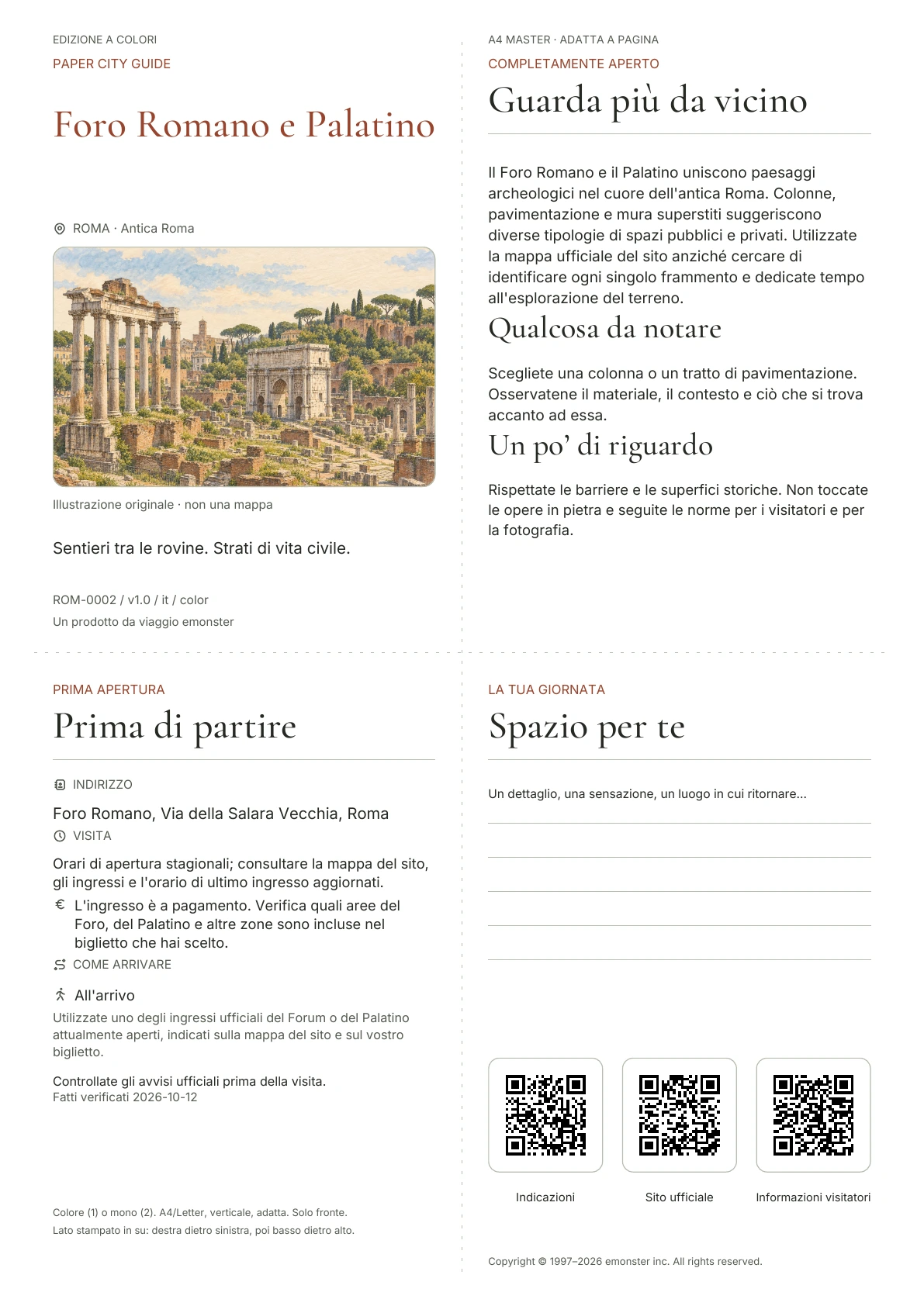 Copertina reale della guida Foro Romano e Palatino · Edizione a colori