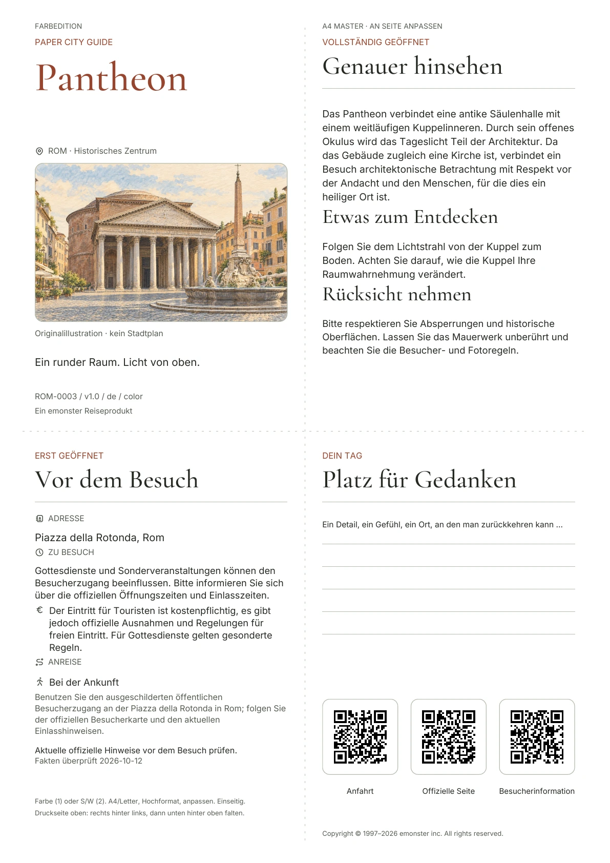 Tatsächliches Titelblatt: Pantheon · Farbausgabe