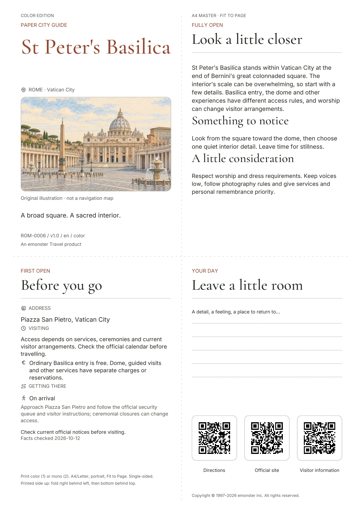Actual St Peter's Basilica guide cover · Color edition