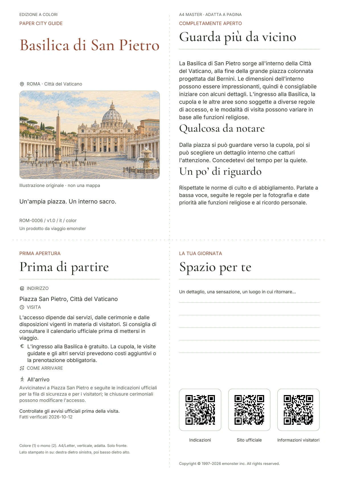 Copertina reale della guida Basilica di San Pietro · Edizione a colori