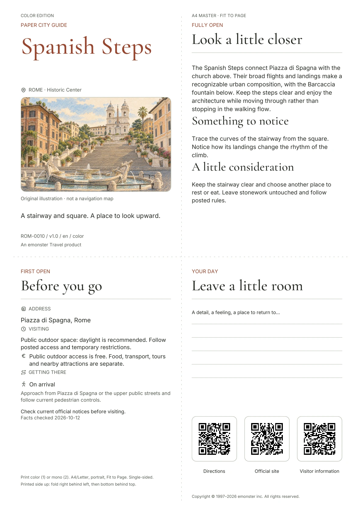 Actual Spanish Steps guide cover · Color edition
