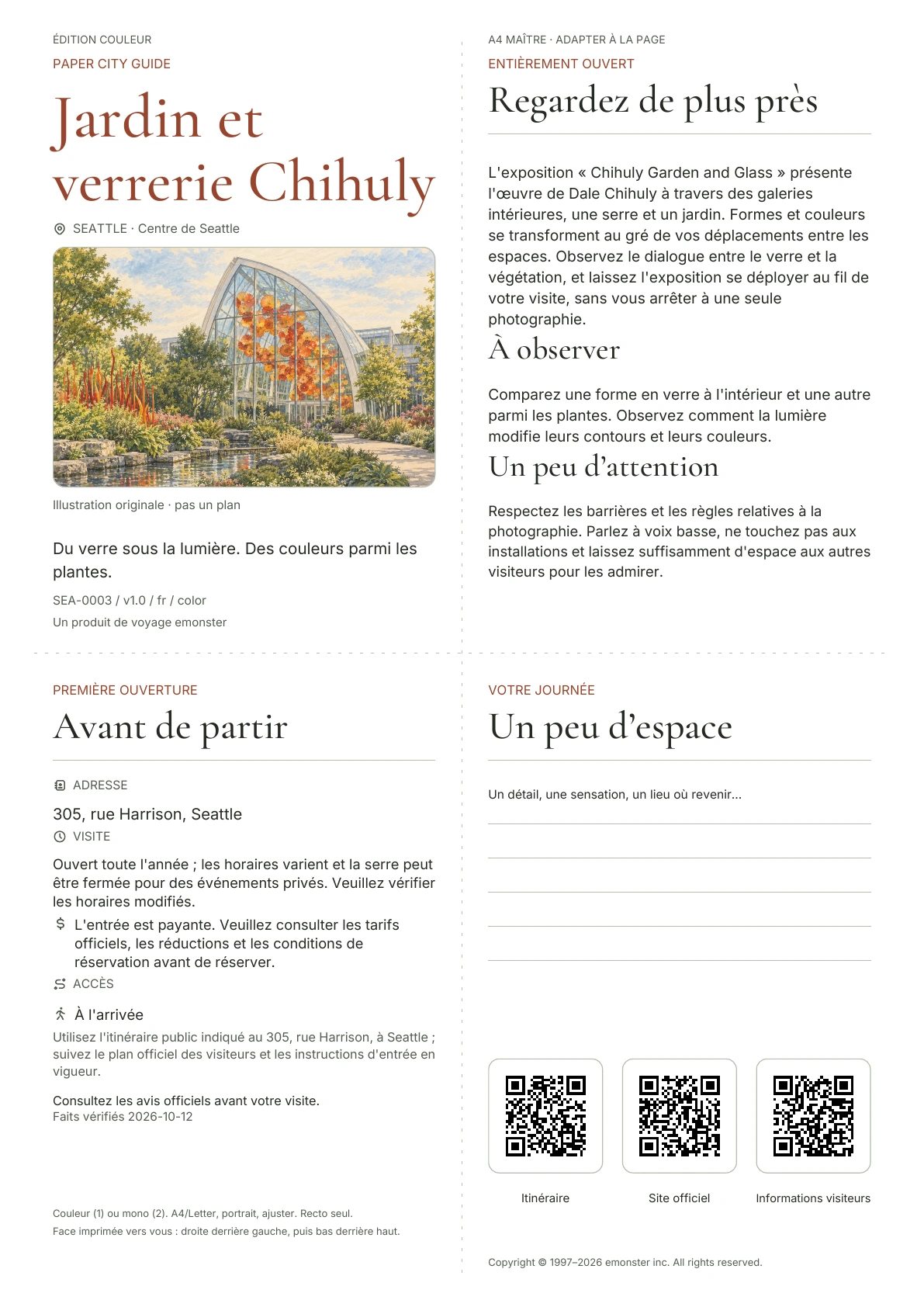 Couverture réelle du guide Jardin et verrerie Chihuly · Édition couleur