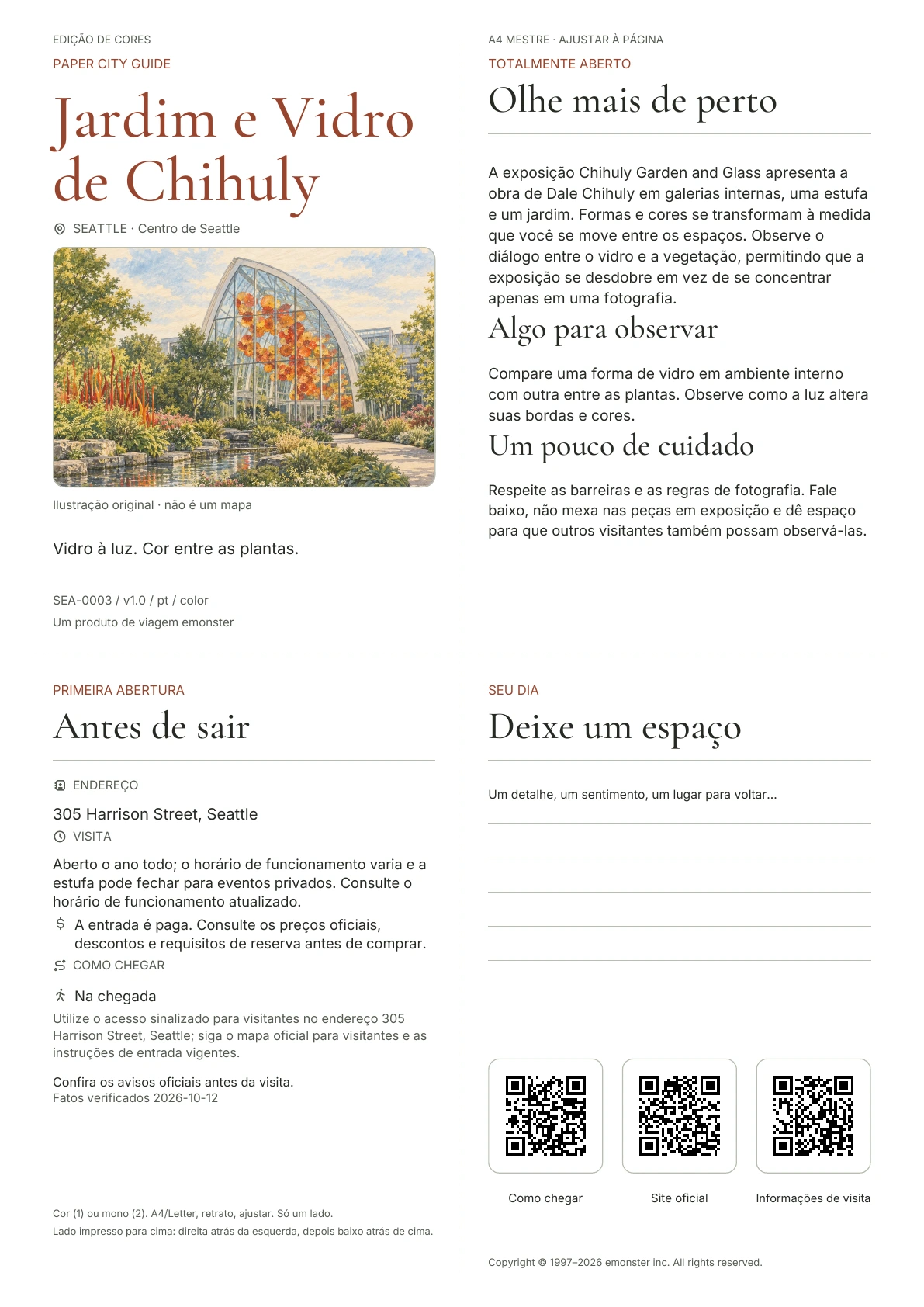 Capa real do guia Jardim e Vidro de Chihuly · Edição colorida