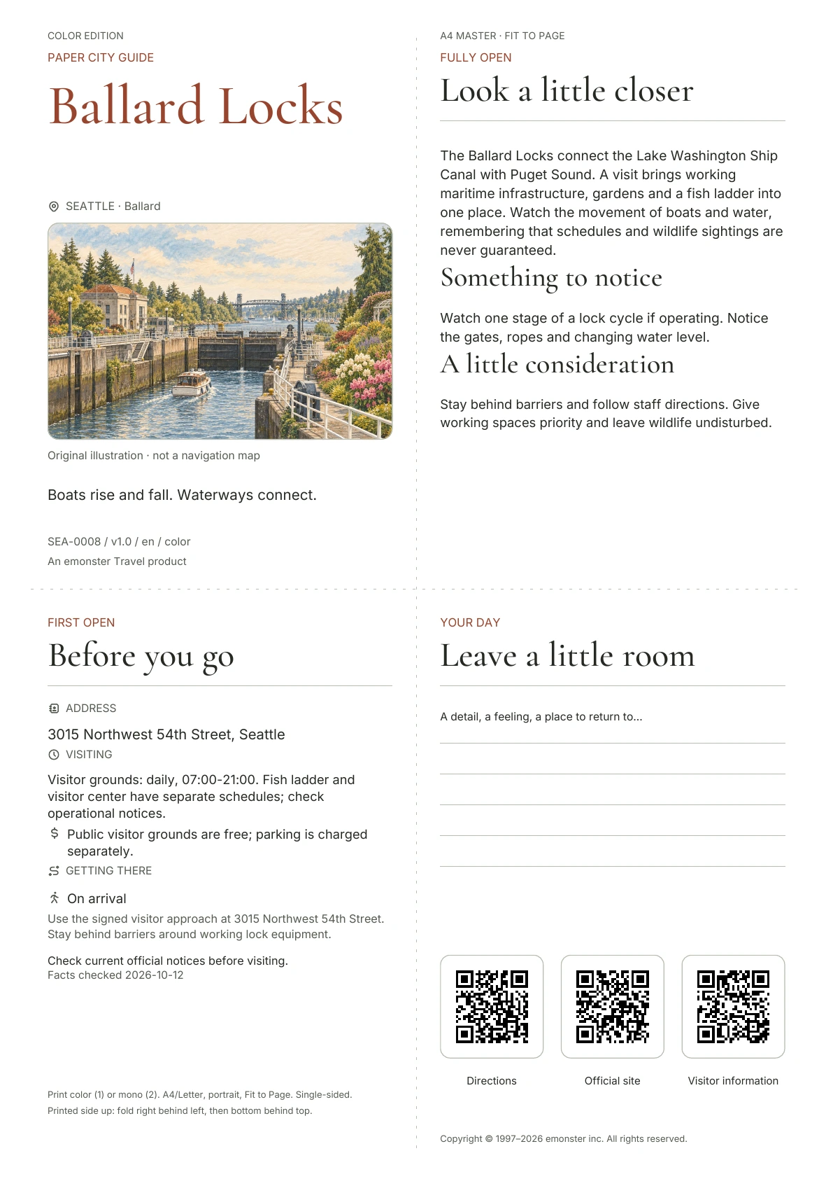Actual Ballard Locks guide cover · Color edition