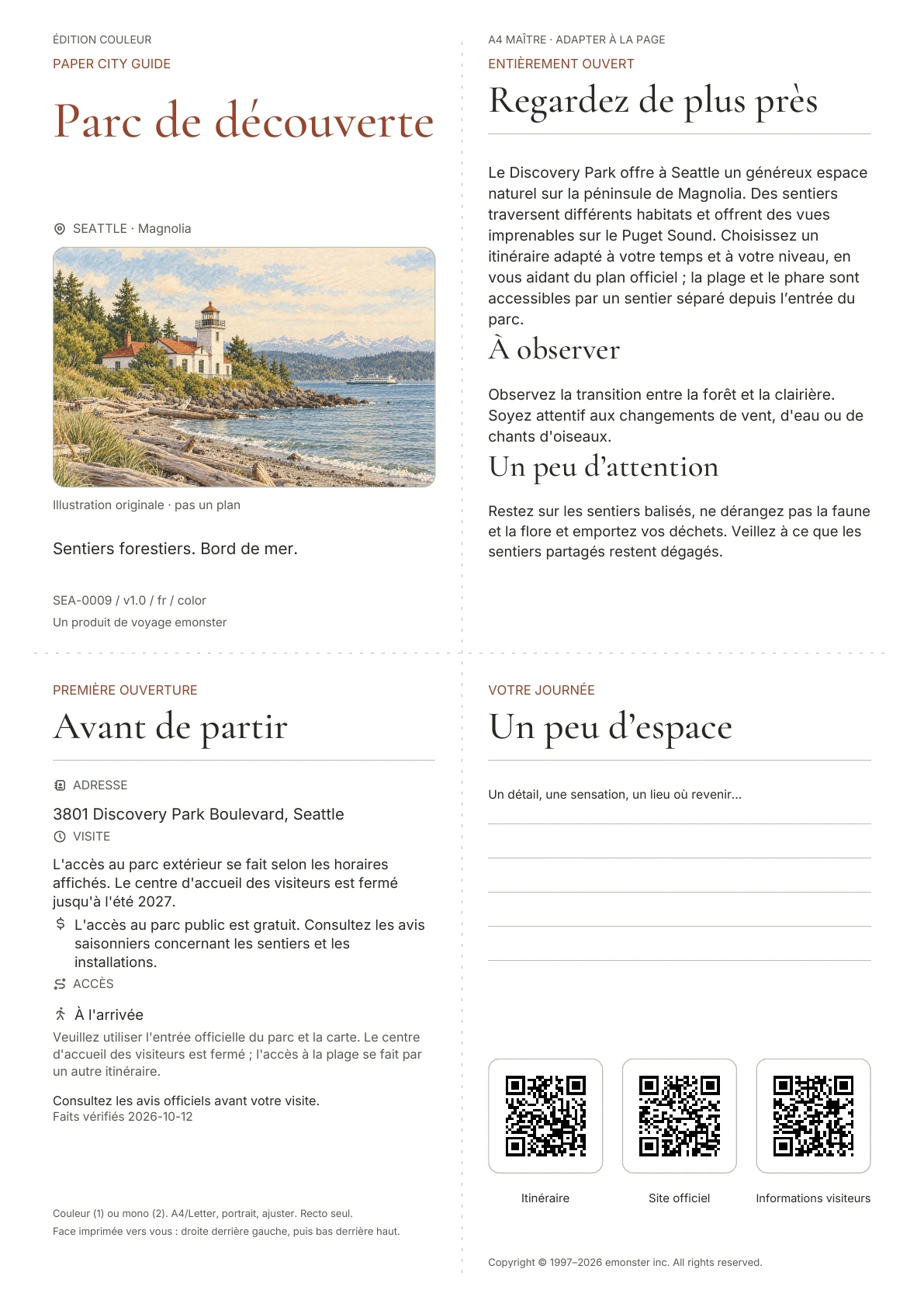 Couverture réelle du guide Parc de découverte · Édition couleur
