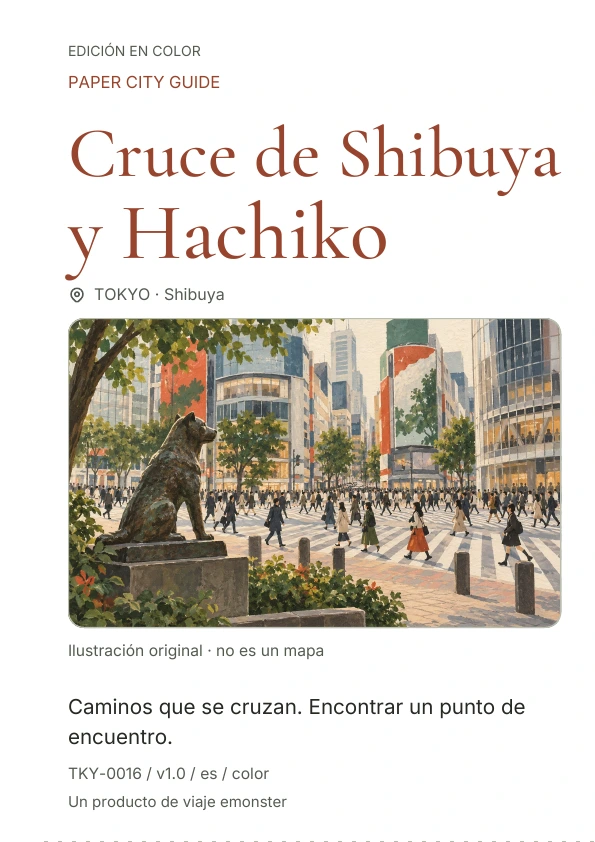 Cruce de Shibuya y Hachiko · Vista previa de la portada