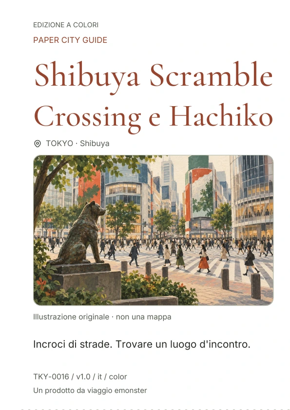 Shibuya Scramble Crossing e Hachiko · Anteprima della copertina