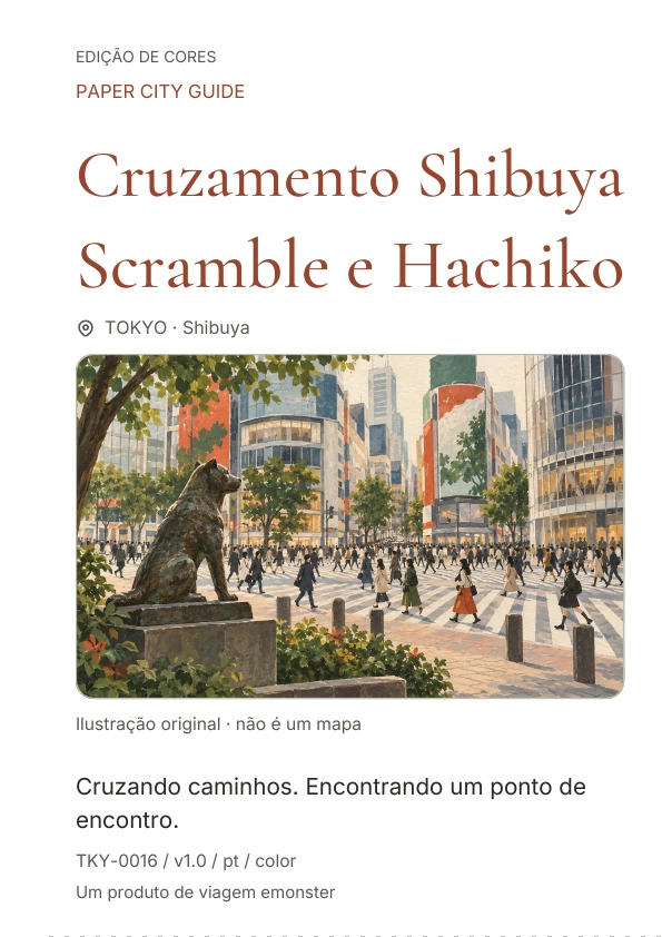 Cruzamento Shibuya Scramble e Hachiko · Prévia da capa
