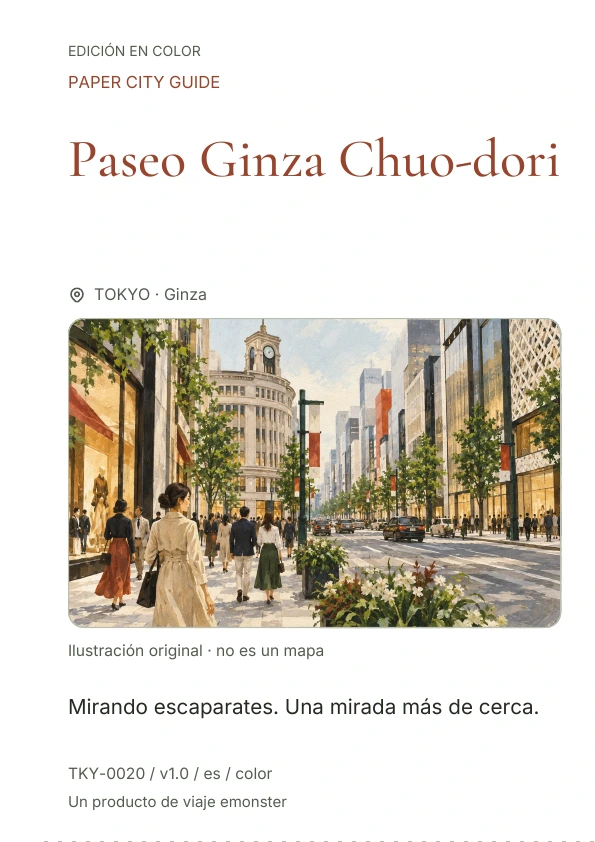 Paseo Ginza Chuo-dori · Vista previa de la portada