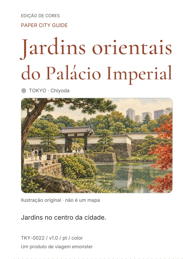 Jardins orientais do Palácio Imperial · Prévia da capa