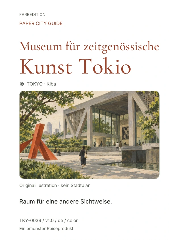 Museum für zeitgenössische Kunst Tokio · Cover-Vorschau