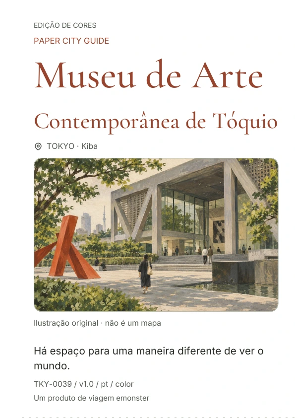 Museu de Arte Contemporânea de Tóquio · Prévia da capa