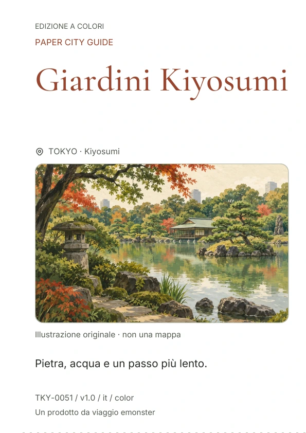 Giardini Kiyosumi · Anteprima della copertina