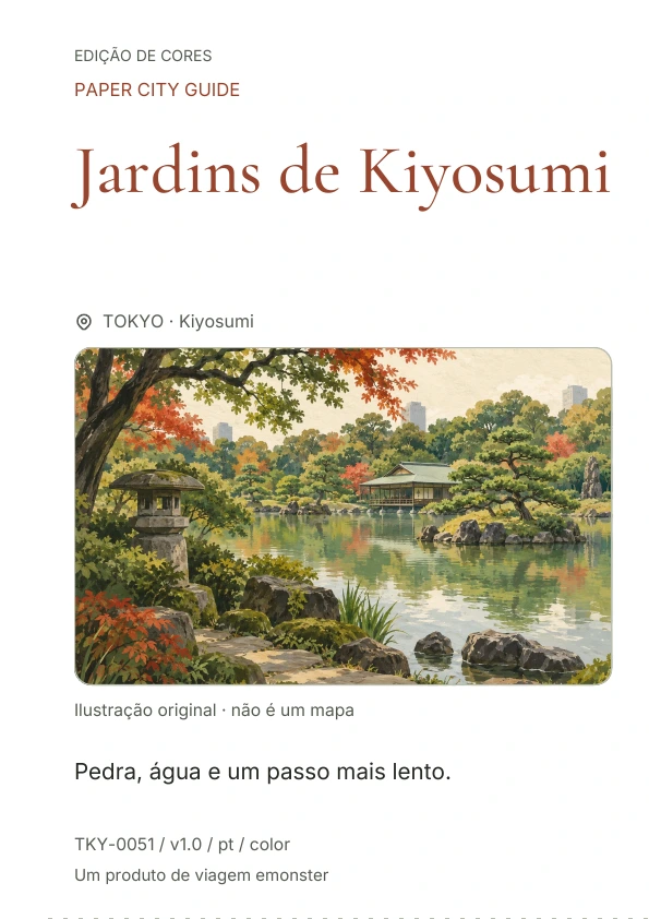 Jardins de Kiyosumi · Prévia da capa