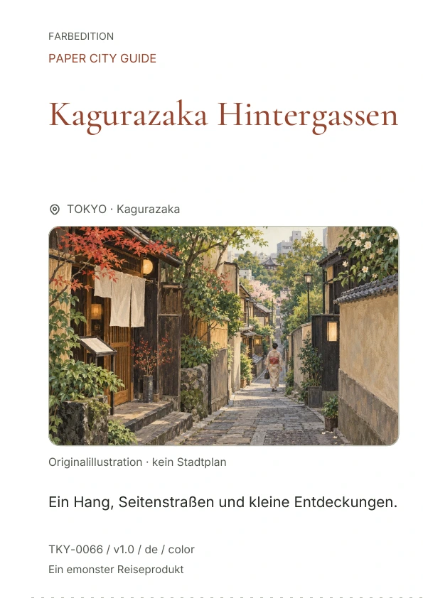 Kagurazaka Hintergassen · Cover-Vorschau