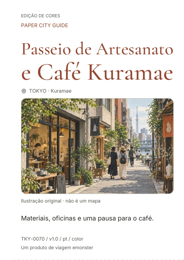 Passeio de Artesanato e Café Kuramae · Prévia da capa
