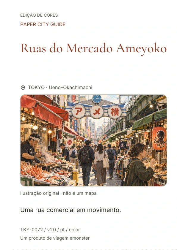 Ruas do Mercado Ameyoko · Prévia da capa
