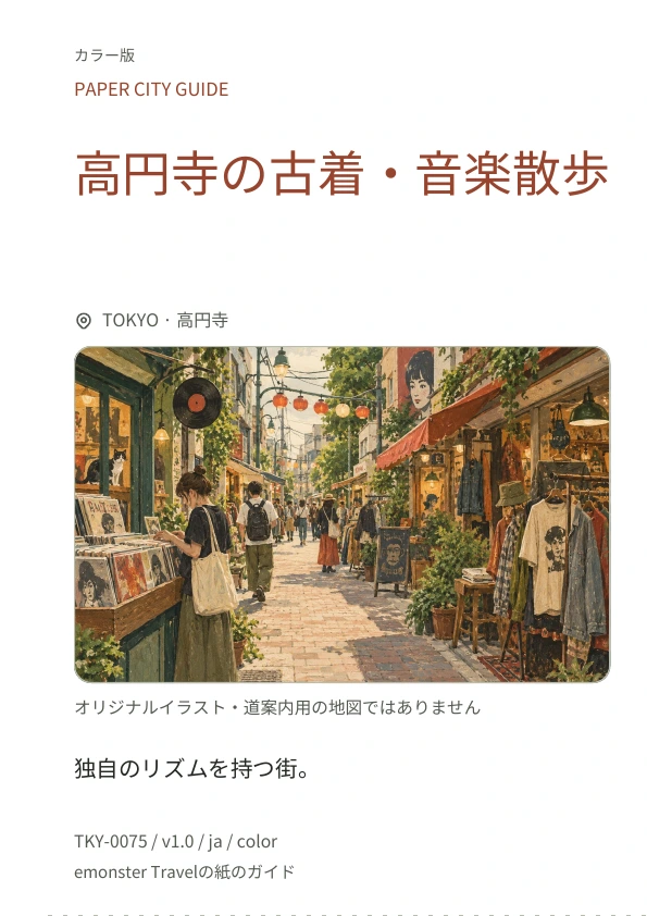 高円寺の古着・音楽散歩 · 表紙のプレビュー