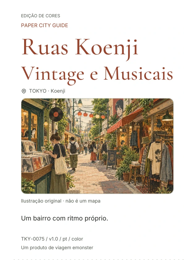 Ruas Koenji Vintage e Musicais · Prévia da capa