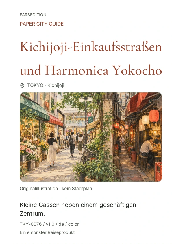 Kichijoji-Einkaufsstraßen und Harmonica Yokocho · Cover-Vorschau