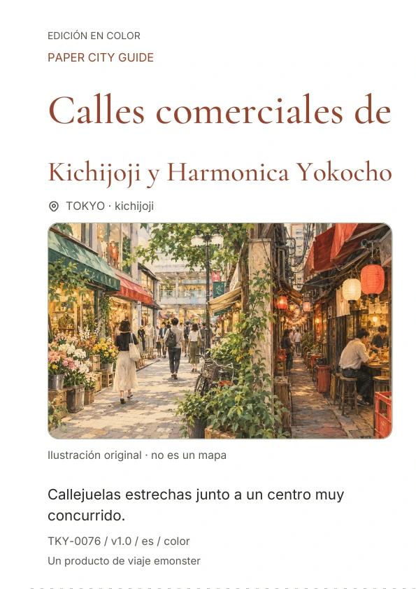 Calles comerciales de Kichijoji y Harmonica Yokocho · Vista previa de la portada