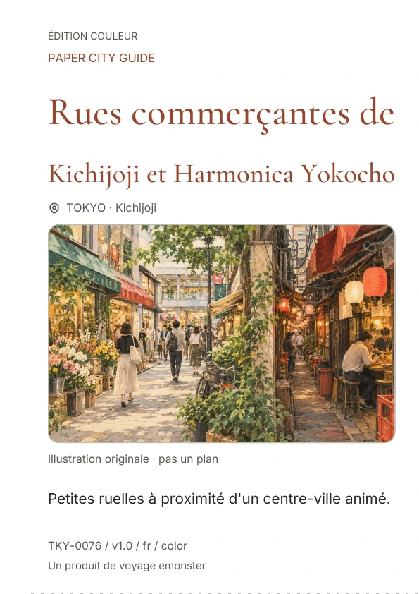 Rues commerçantes de Kichijoji et Harmonica Yokocho · Aperçu de la couverture