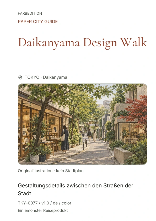 Daikanyama Design Walk · Cover-Vorschau