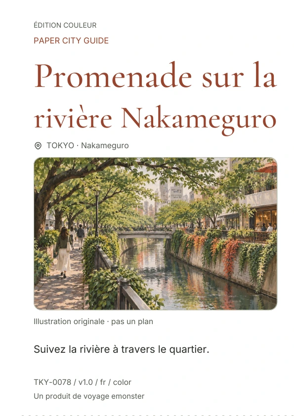 Promenade sur la rivière Nakameguro · Aperçu de la couverture