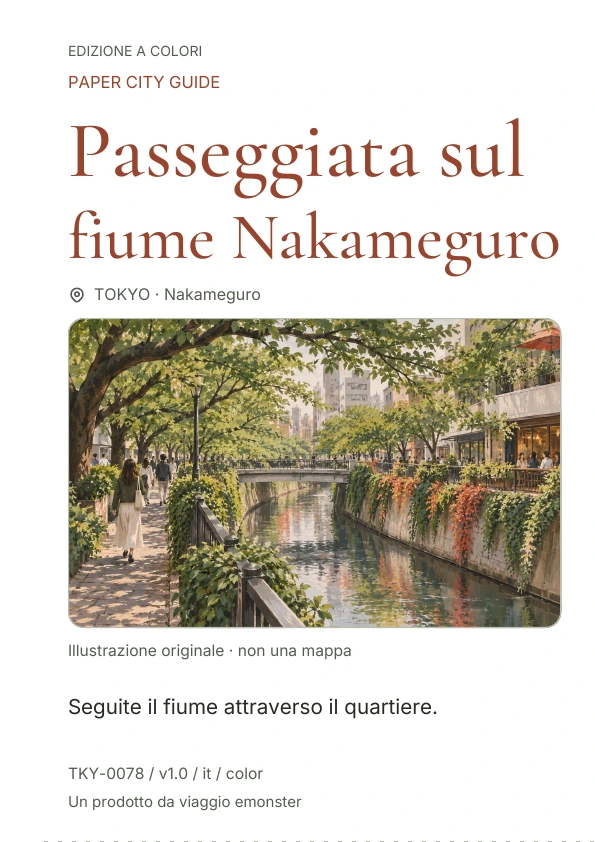 Passeggiata sul fiume Nakameguro · Anteprima della copertina