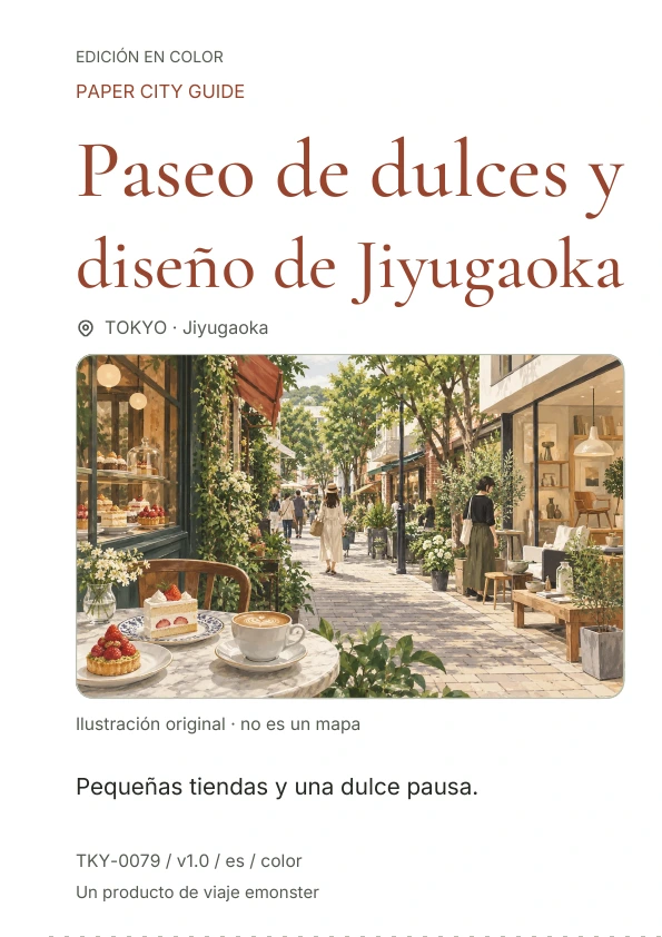Paseo de dulces y diseño de Jiyugaoka · Vista previa de la portada