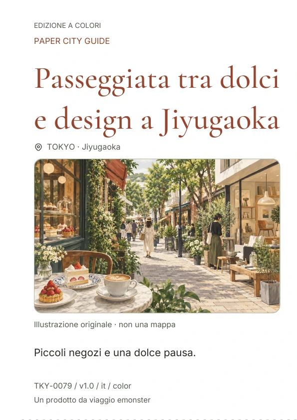 Passeggiata tra dolci e design a Jiyugaoka · Anteprima della copertina
