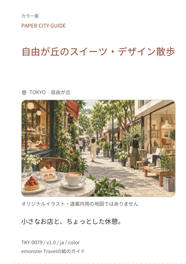 自由が丘のスイーツ・デザイン散歩 · 表紙のプレビュー
