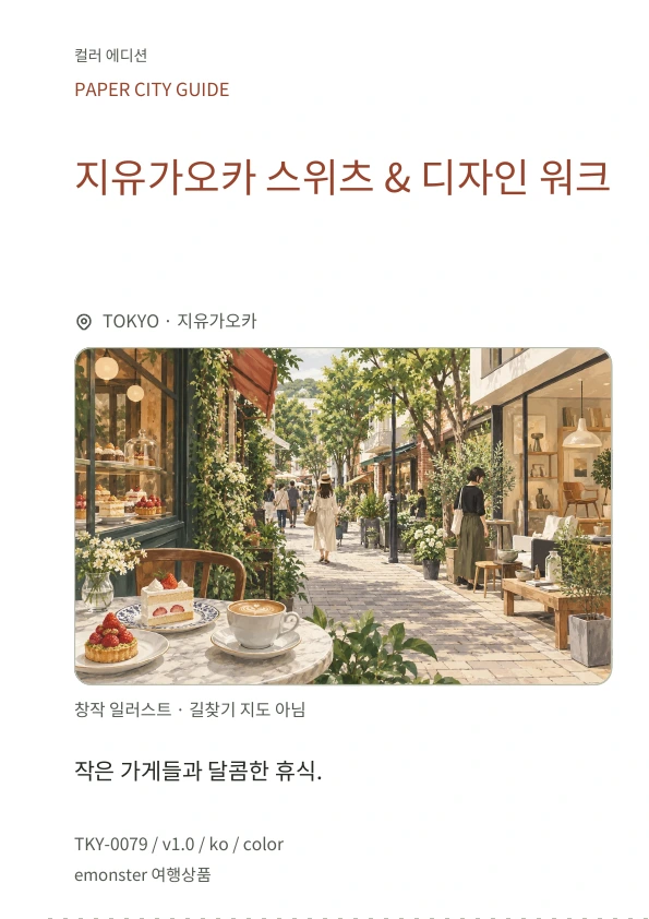 지유가오카 스위츠 & 디자인 워크 · 표지 미리보기